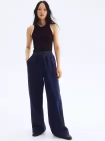 Pull-On Denim Trousers